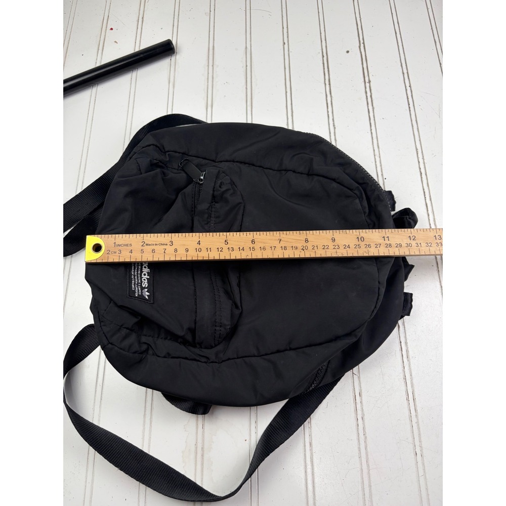 Adidas Originals Mini Black Nylon Quilted Trefoil Logo Backpack Bag - Picture 10 of 10